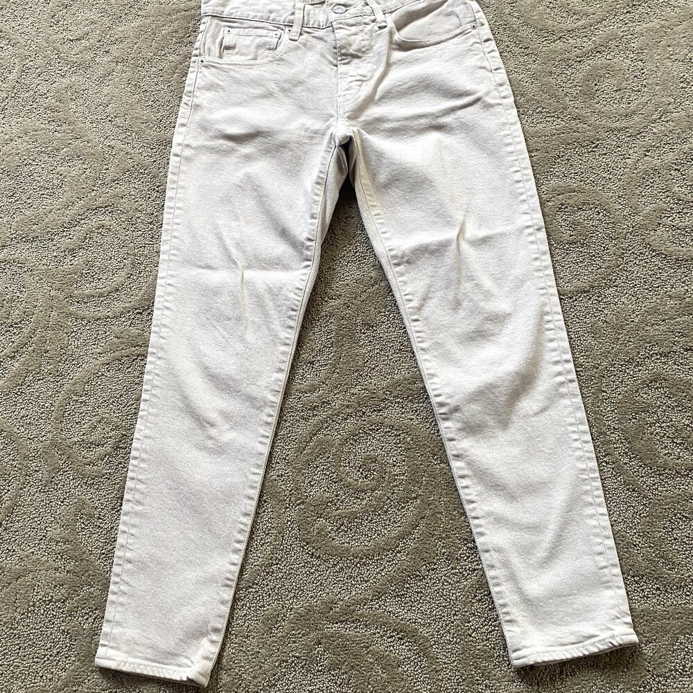 NEW MOUSSY VINTAGE BEIGE COTTON BLEND SKINNY STRETCH ANKLE LEG JEANS SIZE:28/29